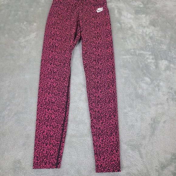 Nike Womens‎ Pink Leopard Workout Pants size Small Just Do It - Picture 1 of 10